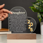 Graduation Gift for Daughter Heart Shape Color Changing Plaque Class of 2026 Glow Lamp