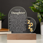 Graduation Gift for Daughter Heart Shape Color Changing Plaque Class of 2026 Glow Lamp