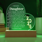 Graduation Gift for Daughter Heart Shape Color Changing Plaque Class of 2026 Glow Lamp