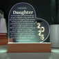Graduation Gift for Daughter Heart Shape Color Changing Plaque Class of 2026 Glow Lamp