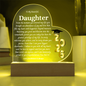 Graduation Gift for Daughter Heart Shape Color Changing Plaque Class of 2026 Glow Lamp