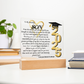 Son Graduation Gift-So Proud Of You Acrylic Plaque Promotion Gift, Gift for Son, Grad Son Gift, Christmas Gift, Gift from mom, gift from Dad