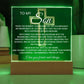 Son Gift--So Proud Of You Cross Acrylic Plaque |Promotion Gift |Gift for Son| Grad Son Gift| Christmas Gift for Son| Gift from Mom,| Gift from Dad