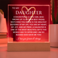 Gift For Daughter Message to My Daughter Gift For Her Birthday Gift for Daughter Gift From Mom Acrylic Sign with Lighting Plaque for Graduation Gift