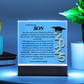 Graduation Gift for Son  Nightlight Acrylic Plaque Promotion Gift 2025 Graduation Son gift for him Going away gift for Child Keepsake