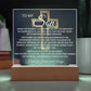 Son Gift--So Proud Of You Cross Acrylic Plaque |Promotion Gift |Gift for Son| Grad Son Gift| Christmas Gift for Son| Gift from Mom,| Gift from Dad