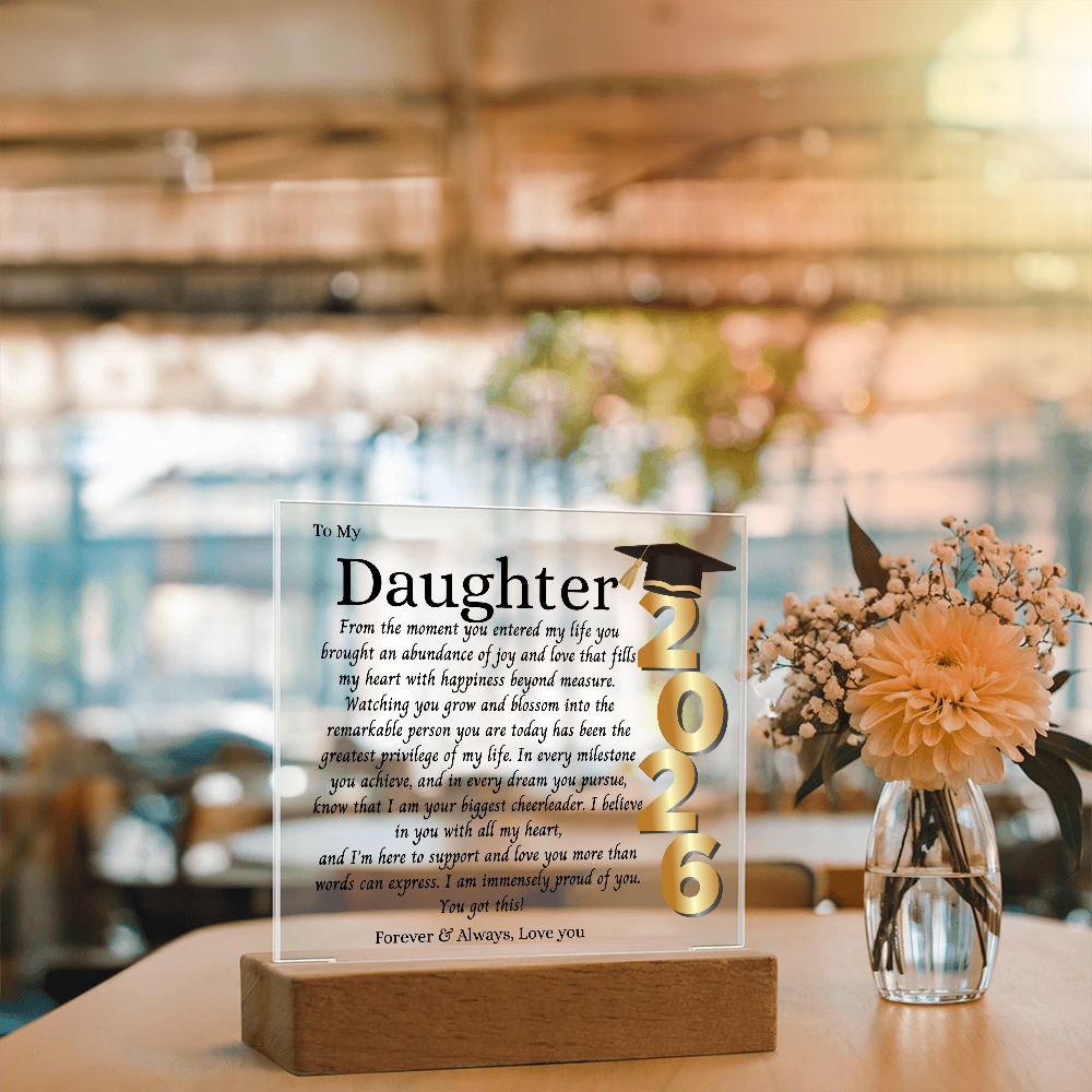 Daughter Graduation Gift-So Proud of You Acrylic Plaque Promotion Gift, You Did It, Gift for Her, Gift for Grad, Graduation Gift, 2026